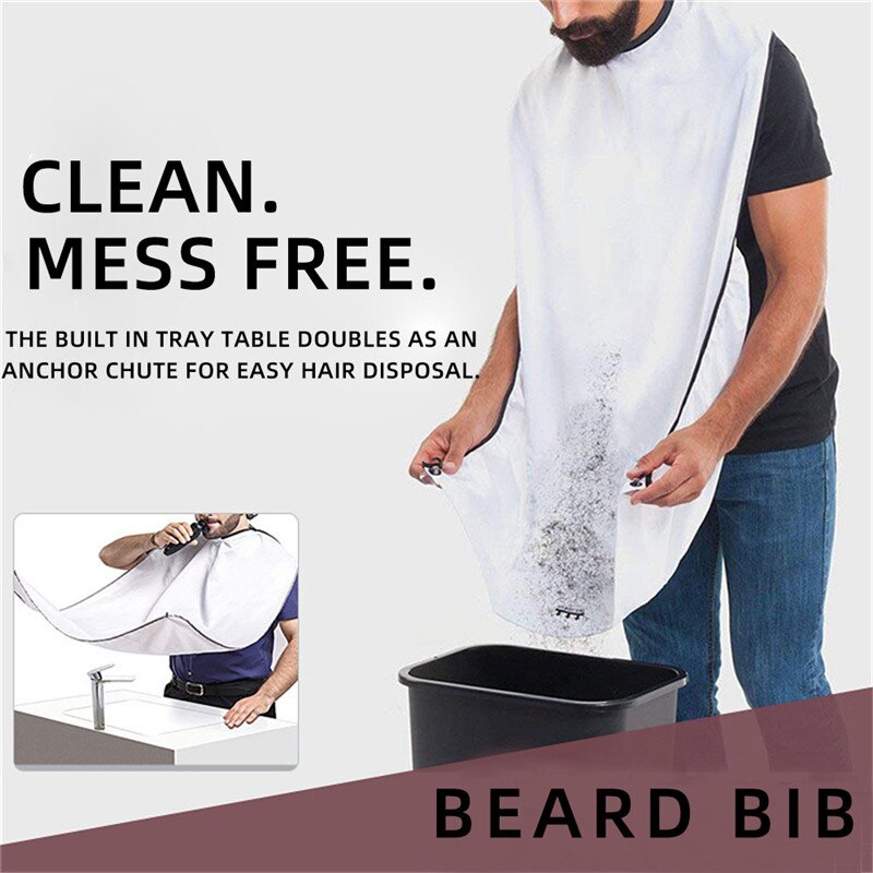 Baard Catcher Voor Scheren En Trimmen Waterdichte Non-stick Schort Voor Mannen Baard Cape Met 2 Zuignappen En haak Accessoires