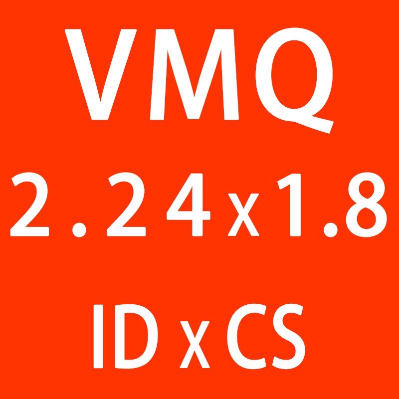 10 stk / parti silikone ringe silikone / vmq o ring 1.8mm tykkelse  id1.8/2/2.24/2.5/2.8/3.15/3.55/3.75/4mm gummi o-ring tætningspakning: Id2.24mm
