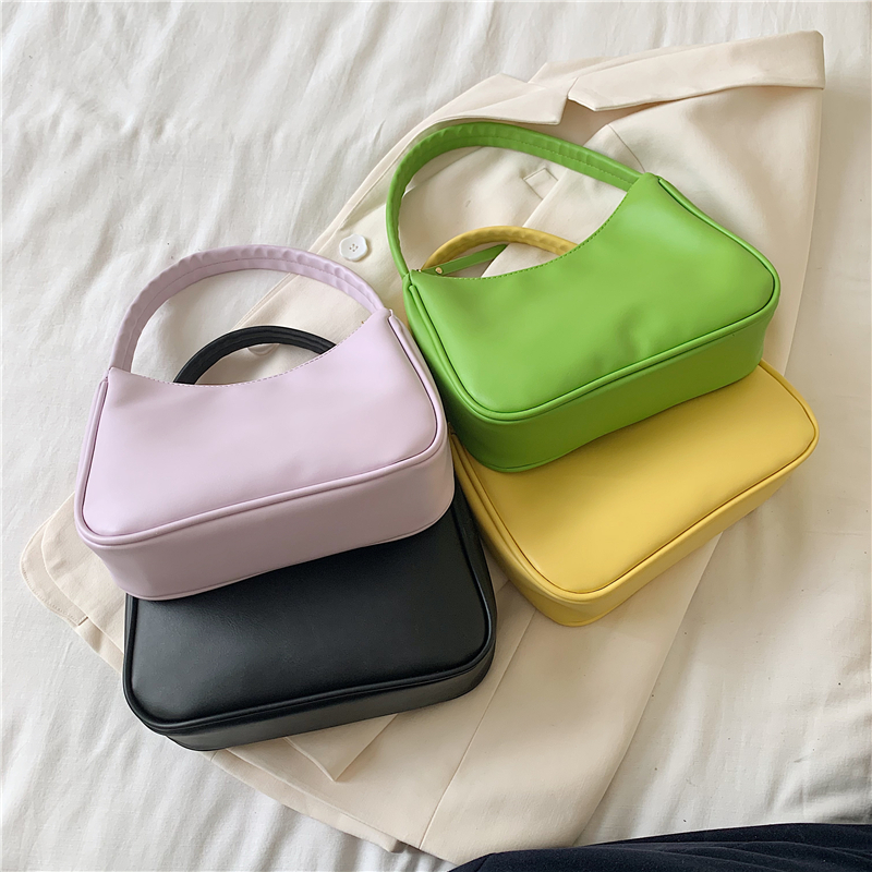 Retro Hobo Bags For Women Vintage Leather Purses And Handbag Female Subaxillary Bags Candy Colors CMini Shoulder Bag Women Totes