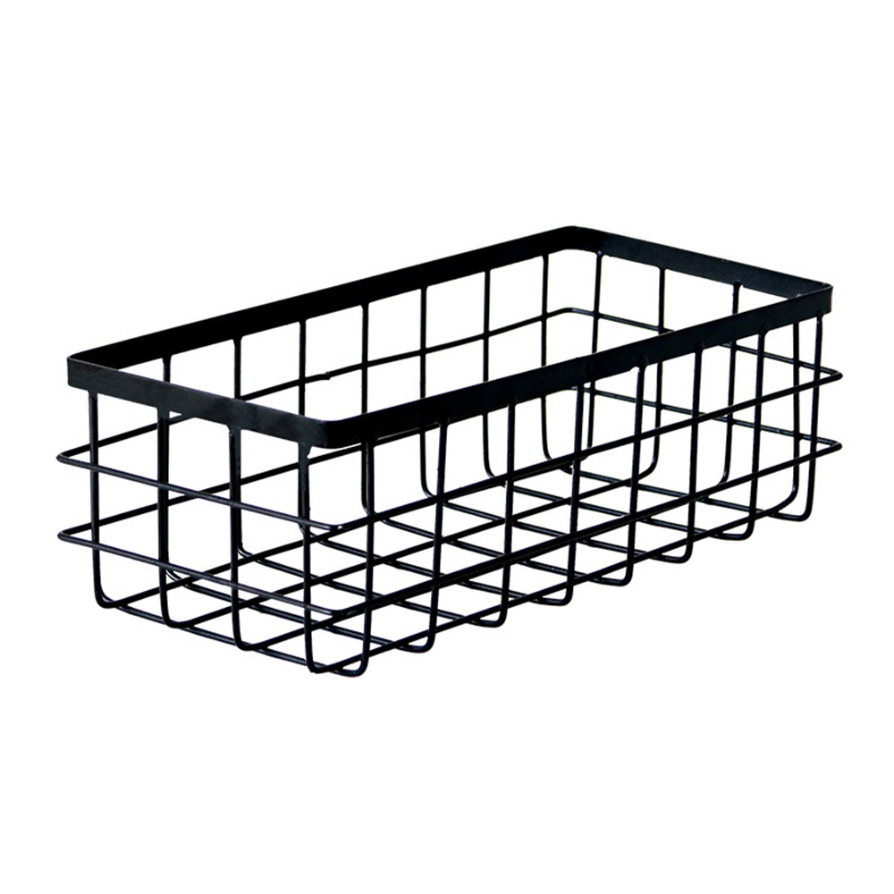 Aufbewahrungskorb aus Metall, Schwarz und Weiß, Büro-Schreibtisch, Kosmetik-Sortierkörbe, Gewürzglas-Organizer für sterben Küche, Eisenbox