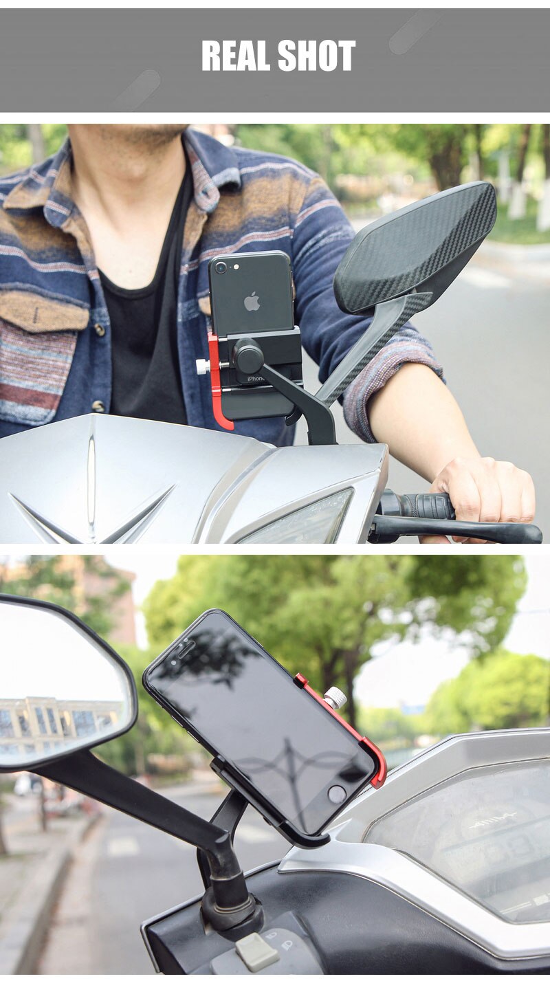 Giyo Aluminium Motor Mobiele Telefoon Houder Universele 2.17-3.94 Inch Mobiele Telefoon Stand Verstelbare Motorfiets Ondersteuning