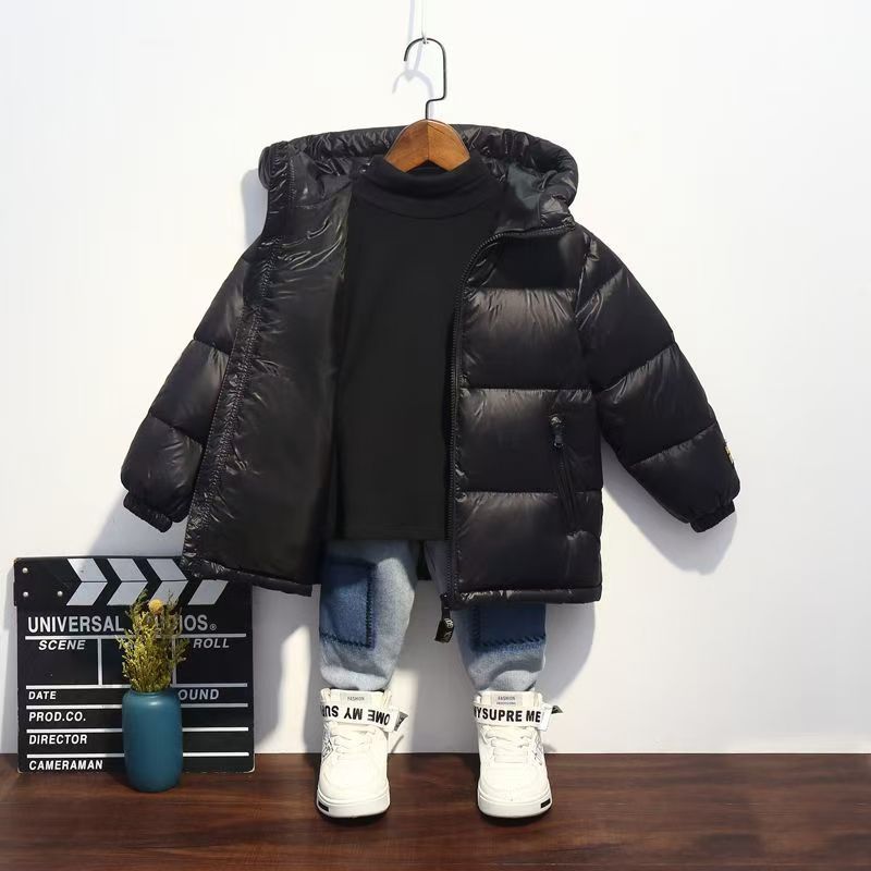 Goose Down Jacket para crianças, casaco quente, branco: CAMEL / 12