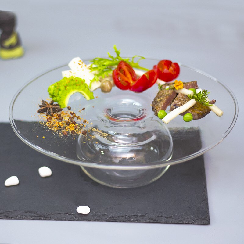 Håndlavede salatskåle specialiteter tøris kunstnerisk undfangelse glas madlavning hulskål molekylære delikatesser bordservice