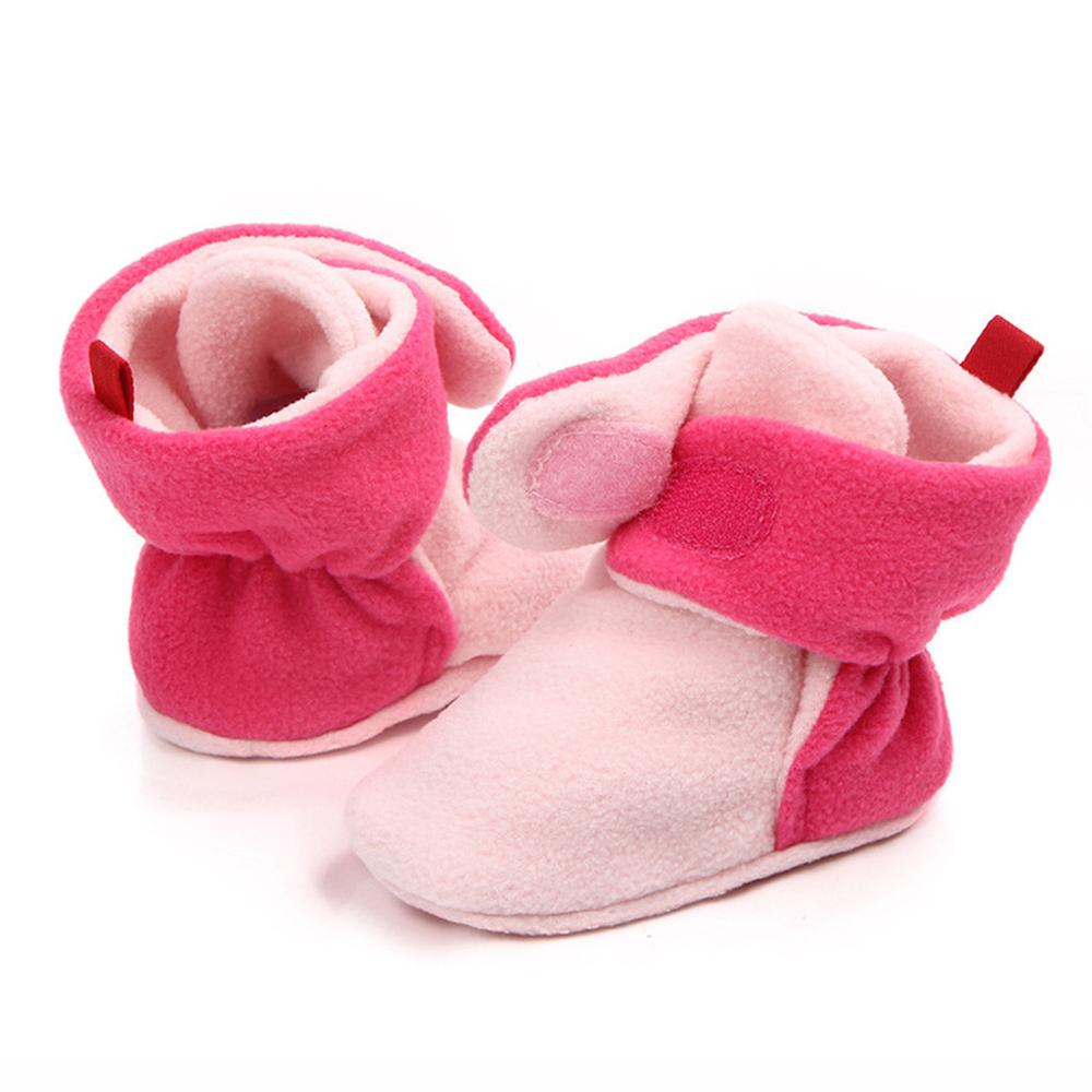 Bebê Da Menina do Menino Botas de Inverno Quente Sapatos de Algodão Confortáveis Cores Misturadas Moda Primeiros Walker Criança Sapatos Macios детская обувь zapatos