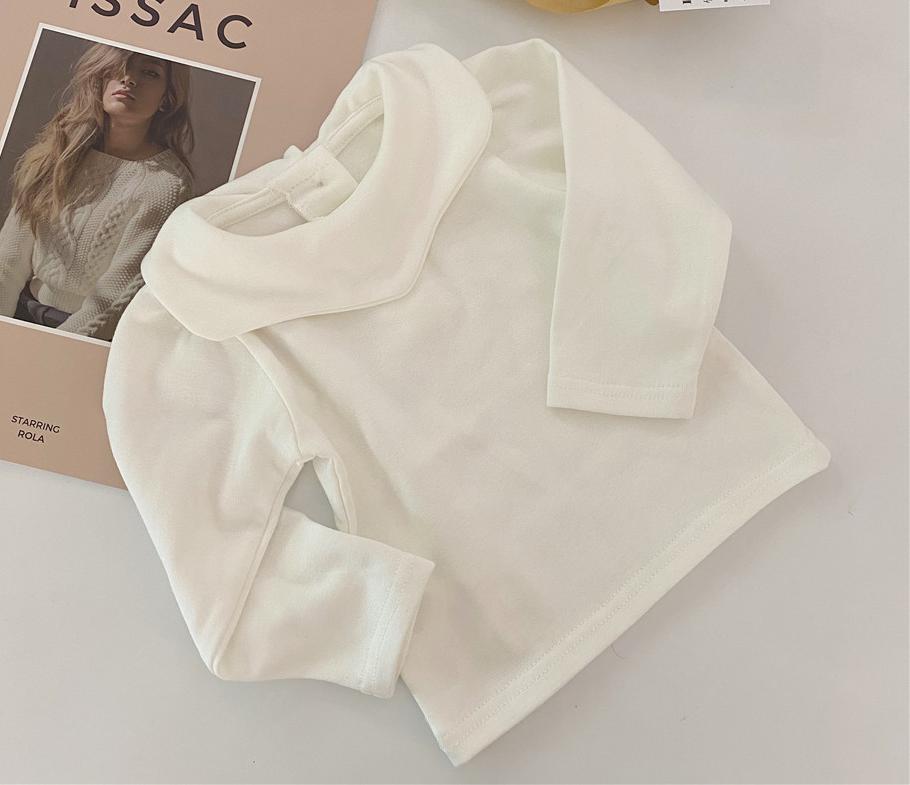 Autumn Newborn Baby Girl White/Pink T Shirts Infant Kids Long Sleeve Cotton Solid Blouses Tops Tee Shirts Toddler Babies Clothes: White / 3M