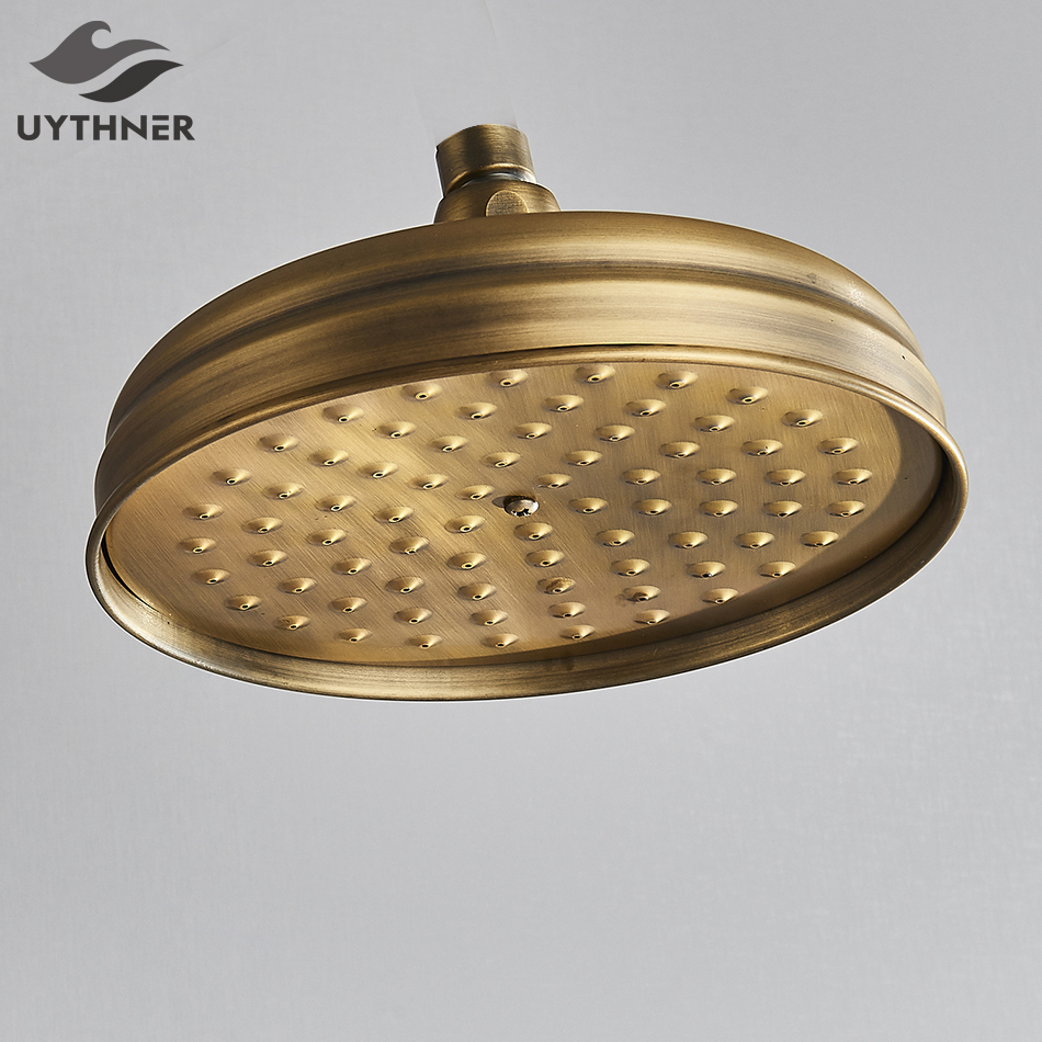 Badkamer 8 inch antiek messing douchekop bad regendouche kraankop badkameraccessoires massief messing: YELLOW