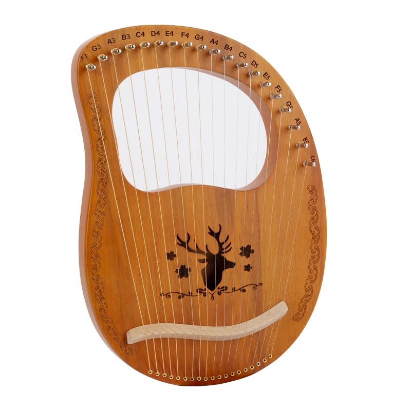 Lyra Harp 16 19 Strings Houten Mahonie Lyre Harp Muziekinstrument Met Tuning Tool (Color : G19 strings