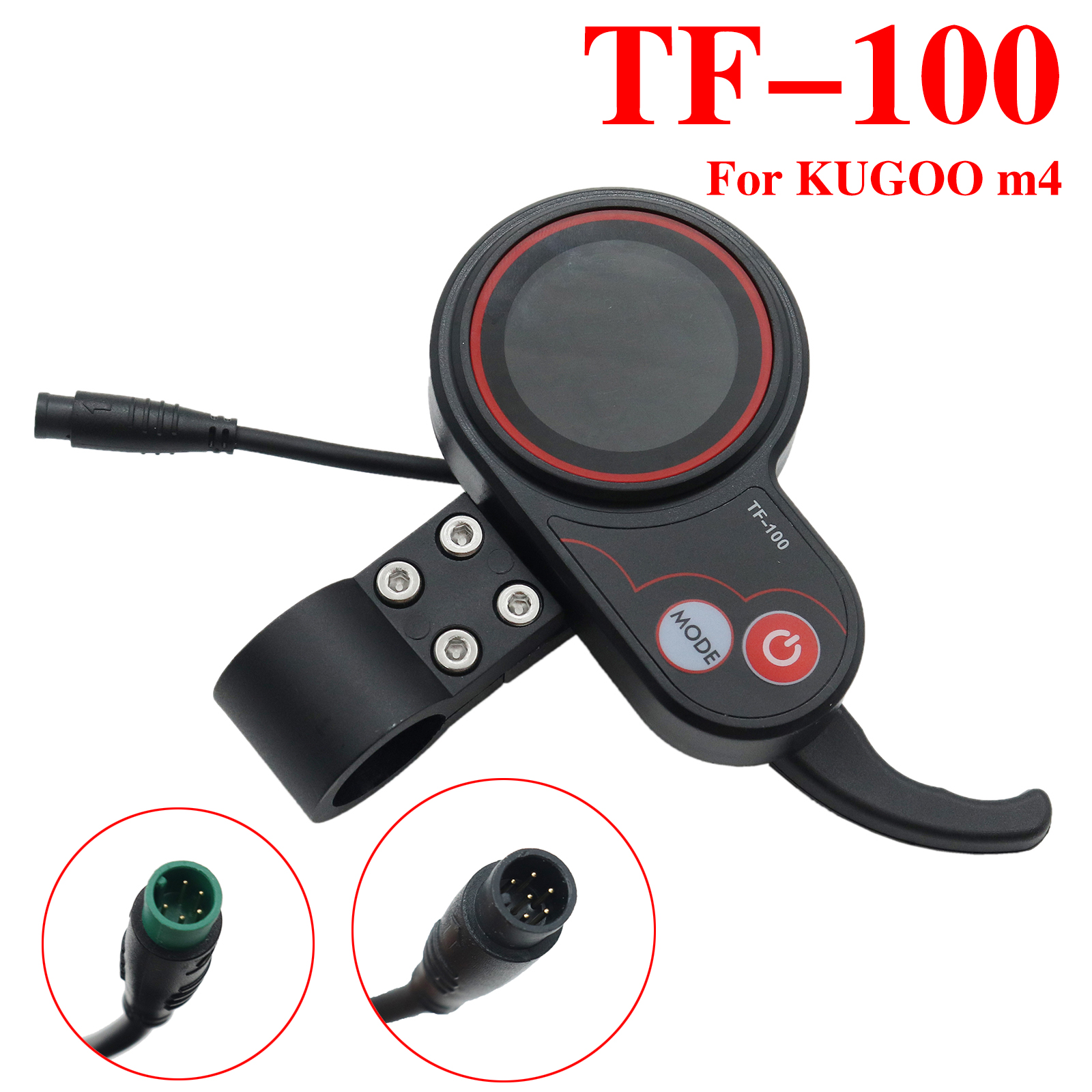 TF-100 Electric Scooter LCD Instrument Bicycle Accelerator Controller Power Switch Throttle Handlebar Refitting Accessories 5Pin