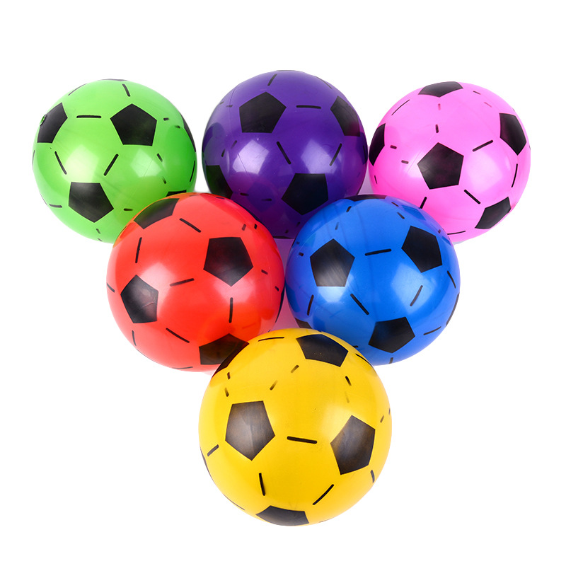 22cm neue Kinderspiel zeug FußBall PVC aufblasbare Hand Ball aufblasbare Karikatur aufblasbare FußBall Strand elastischen Ball: WEISS