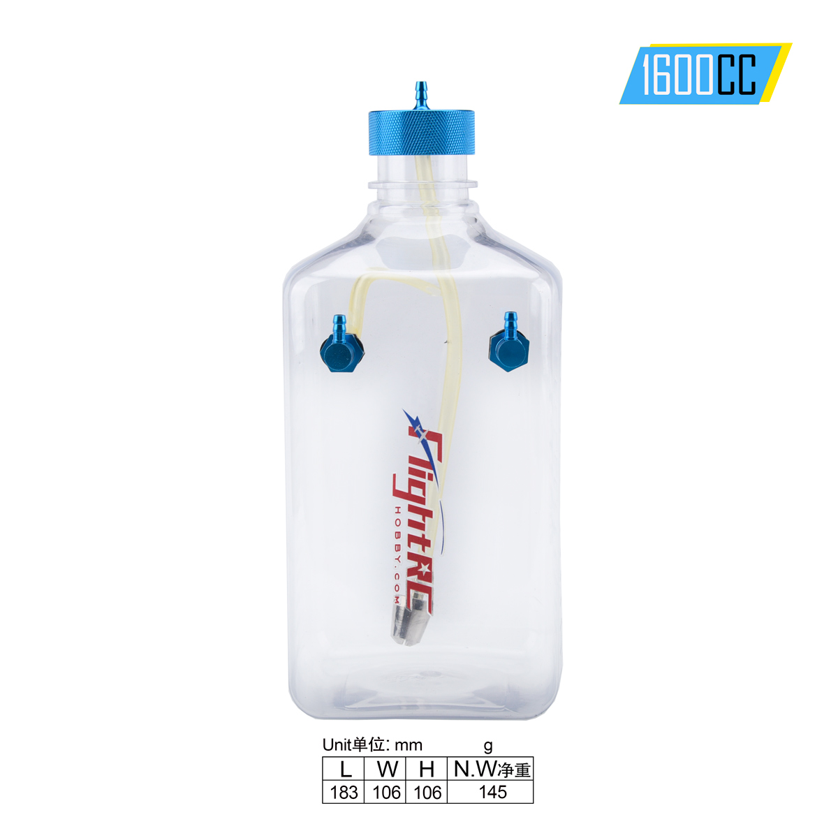 Réservoir de carburant essence bouteille en plastique Transparent 300/400/500/600/750/1000/1600ML/CC CNC en alliage d'aluminium pour avion à gaz et Nitro 1 pièce: green