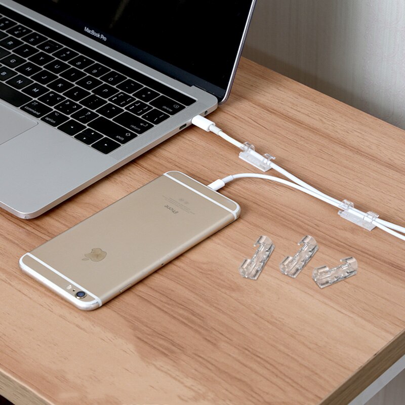 Cable Organizer Winder Clips Cable Management Desktop &amp; Workstation Wire Manager Cord Holder USB Charging Data Line Organizer
