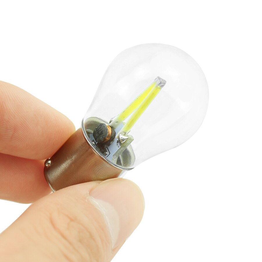 Gfoloza Super heldere P21W led Auto Achteruit Verlichting BA15S 1156 LED Filament Chip Lamp Auto Draaien Brake Back-up lamp DRL Wit 12V