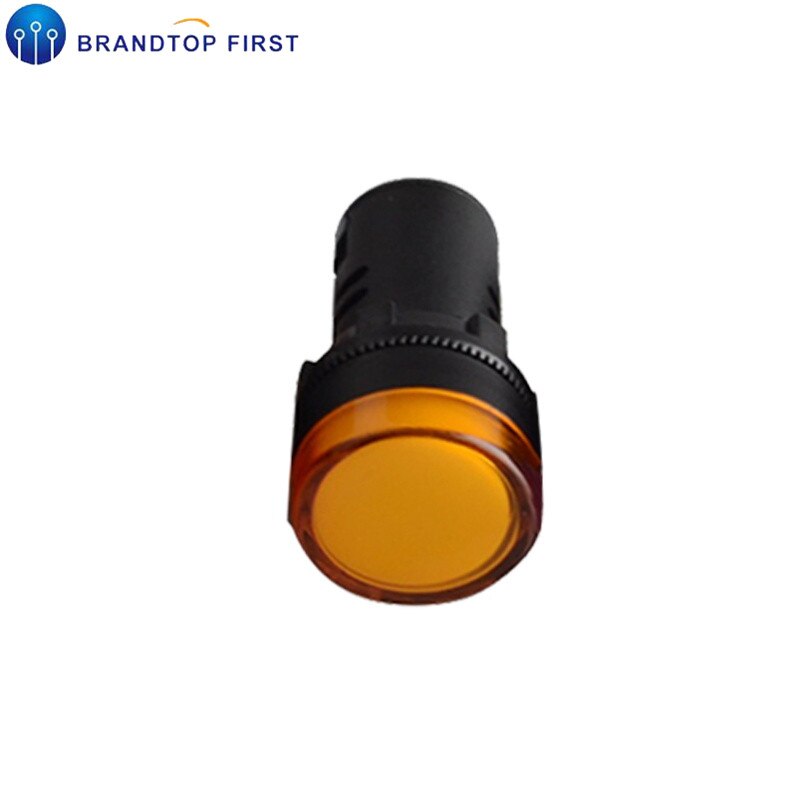 22mm indikator  ad16-22ds 6.3v 12v 24v 220v led signallampe rød/grønn/huang/blå/hvit indikatorlys: 220v oransje 22mm