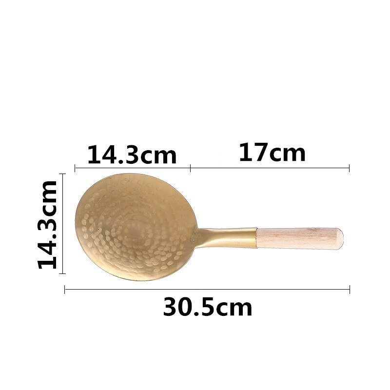 Spoon pure copper bean curd spoon special tofu shovel bean curd spoon copper ladle copper bean curd shell shovel brass spoon: L