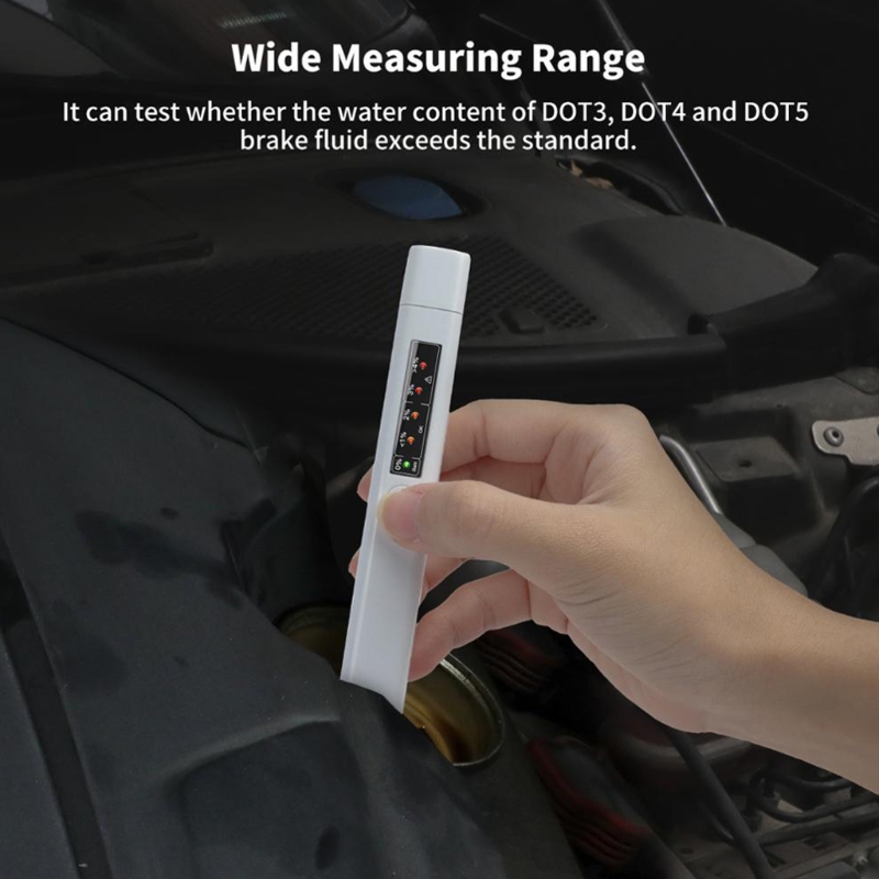 LED Digital Car Brake Fluid Tester Pen Oil Tester Brake Liquid Testing 5 LED Indicators High-sensitive Sensor