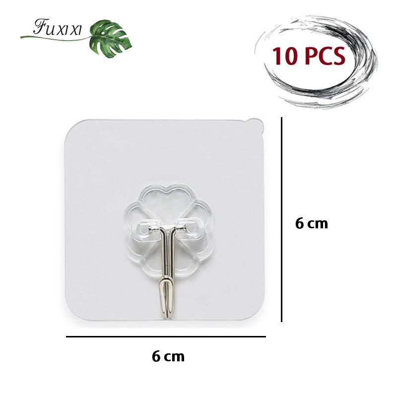 Herramientas de cocina gancho de almacenamiento de pared enchufe soporte pared adhesivo ganchos gancho de enchufe para cocina Gadgets accesorios de baño: A  10 pcs