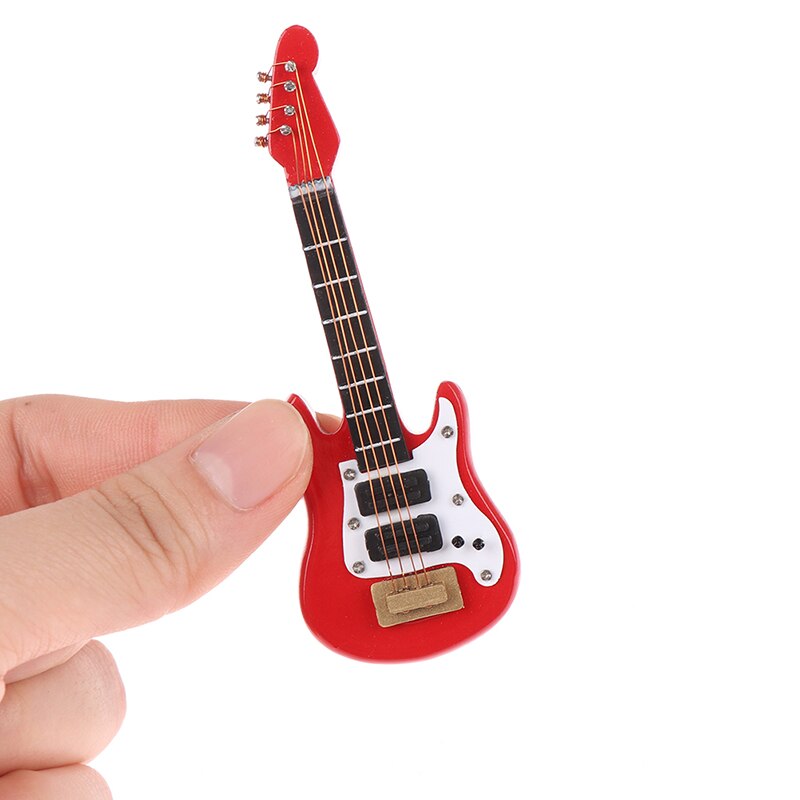 1:12 puppenhaus Miniatur Musik Elektrische Gitarre für freundlicher Musical Spielzeug Haus Dekor