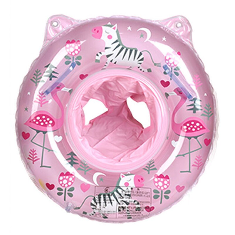 Baby Inflatable Swimming Ring Cartoon Animals Swim Circle For Kids Baby Float Pool Accessories Inflatable Circle For Children: pink forest