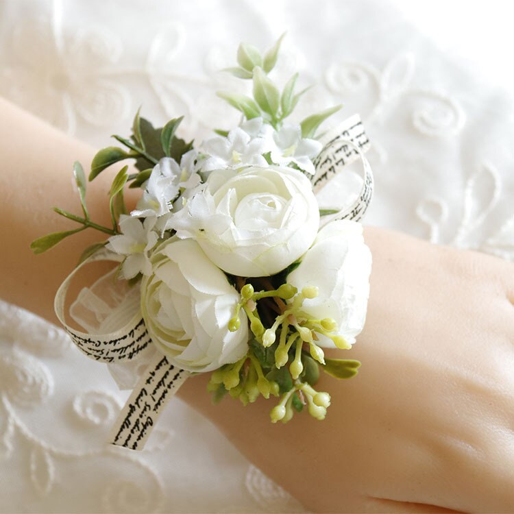 Corset de mariage pour hommes, fleur de Rose, bricolage, bouton, broche de demoiselle d'honneur, décoration de fête de mariage: Hand flower style 6