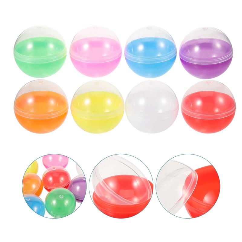 50 Uds bola rellenable máquina expendedora vacía cápsulas contenedor a granel máquinas redondas contenedores de plástico 45MM