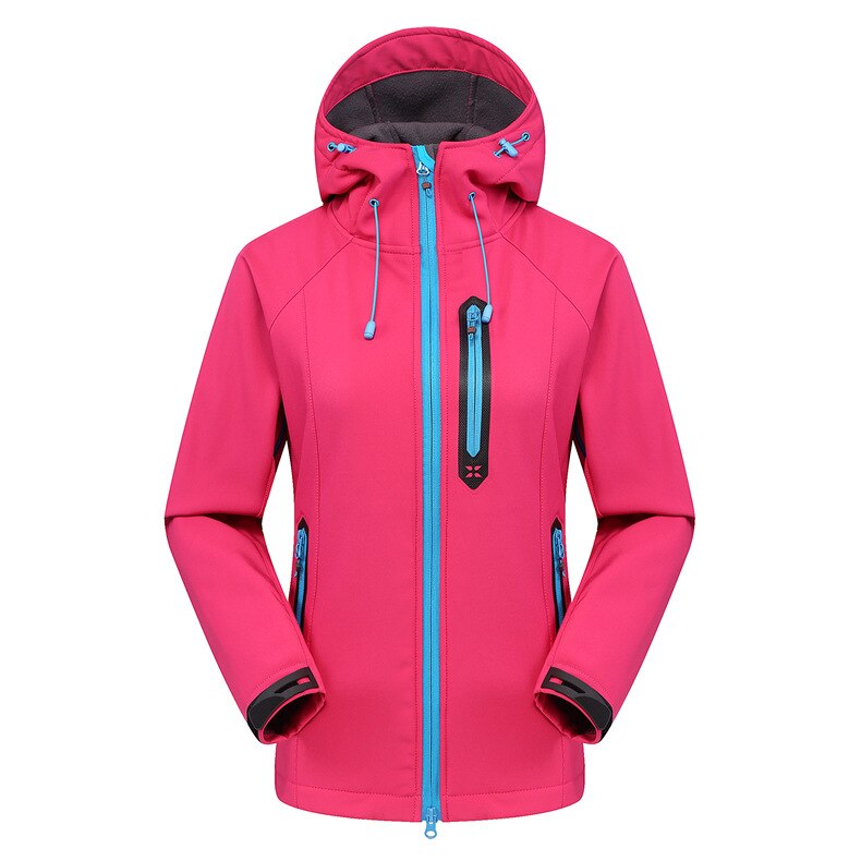 Women's Softshell Jacket Outdoor Camping &amp; Hiking jacket Mountaineering Raincoat thermal windbreaker windproof waterproof Parkas: Pink / XXXL