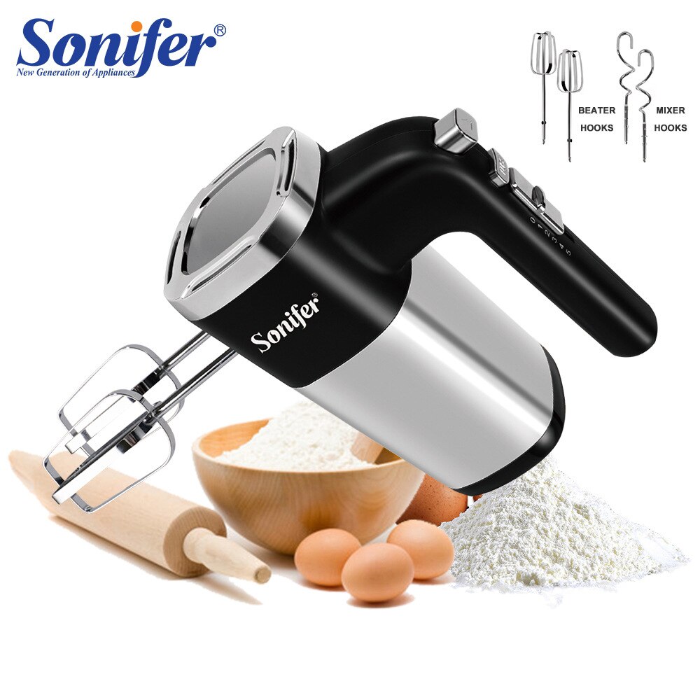 500W High Power Elektrische Mixer 5 Snelheden Hand Blender Deeg Blender Eiklopper Handmixer Voor Keuken 220V Sonifer