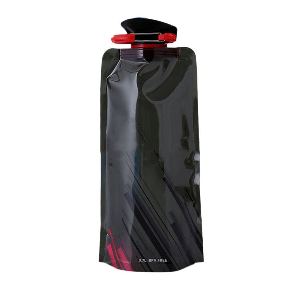 ISKYBOB 700mL Travel Opvouwbare Draagbare Opvouwbare Folding Water Fles Waterkoker Cup voor Reizen Accessoires: Black
