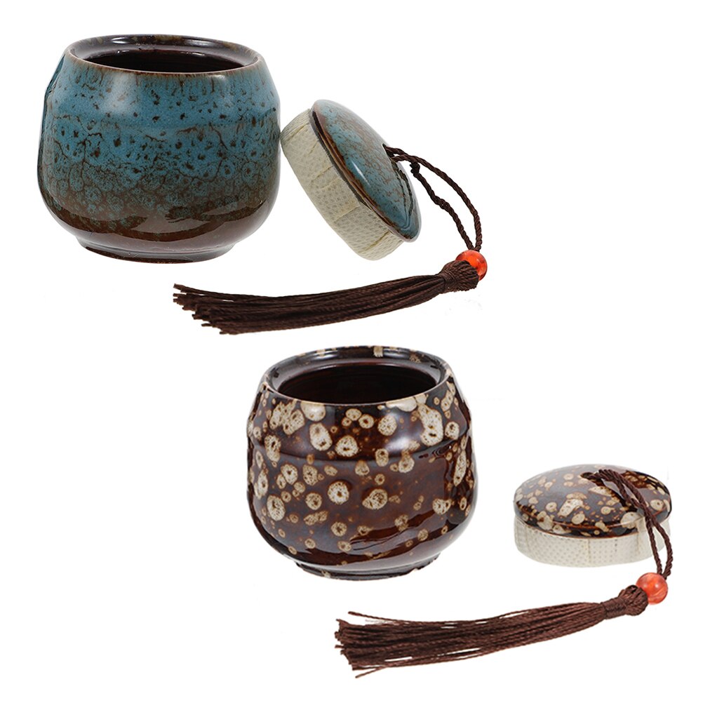 2 Pcs DIY Candle Making Jars Ceramic Candle Container Sealed Candle Storage Jars
