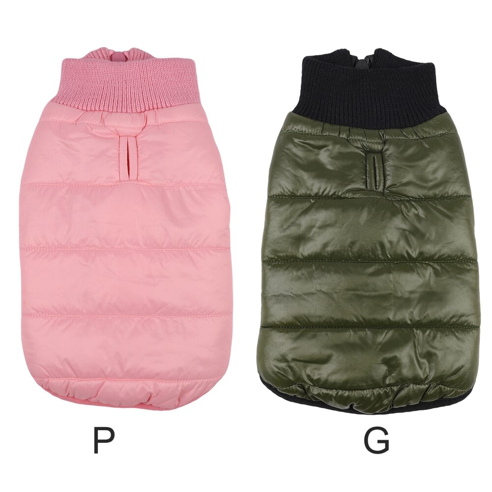 zwierzę domowe pies w dół kurtka lekka wodoodporna kamizelka dla psa wysoki dekolt płaszcz z guzikami dla średniej wielkości placki chihuahua Shih Tzu kurtka zimowa
