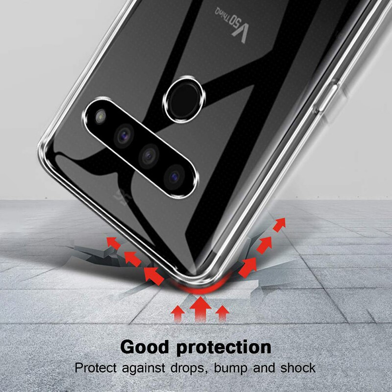 Coque arrière transparente en Silicone pour LG, pour modèles V30, V30S, V40, V50, V60, 5G
