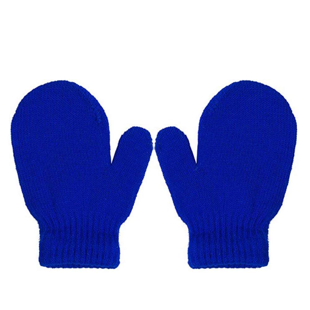 1 paar Baby Mädchen Jungen Handschuhe Winter Warme Handschuhe Neue Kleinkinder Solide Baby Kinder Warme Stricken Handschuhe Fäustlinge 7 candy Farbe: Blau