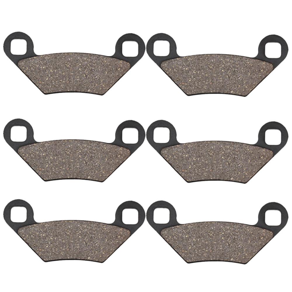 Cyleto motorsykkel bremseklosser foran og bak for polaris sportsman 550 x2: 3 par