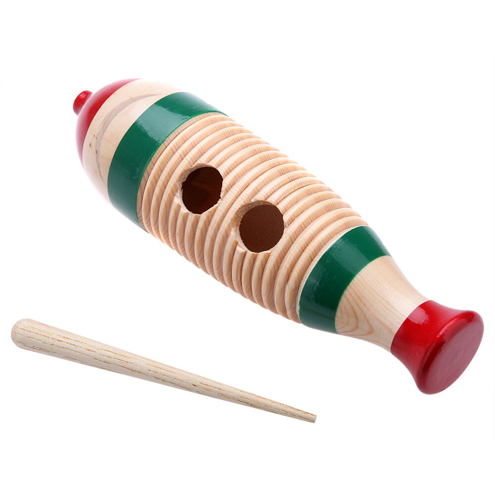 Instrument de Percussion en bois Guiro en forme de poisson coloré pour enfants