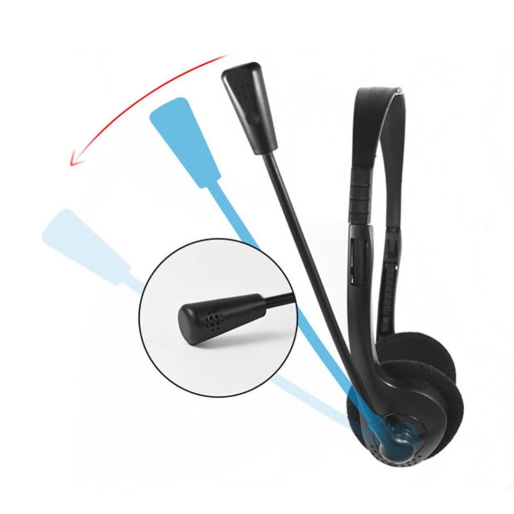 Newest 3.5mm Wired Noise Cancelling Stereo Headset 180 Degree Rotatable Headphone For PC Laptop Computer With Microphone
