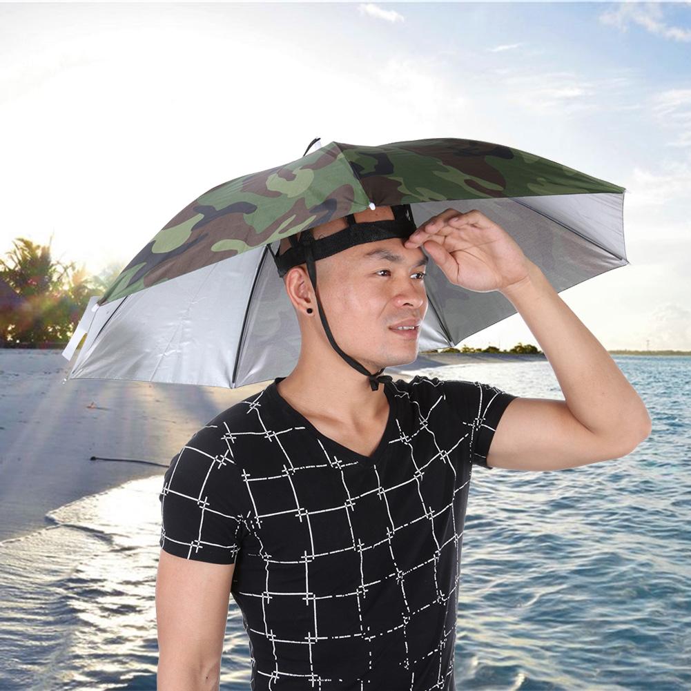 Faltbare Kopf Regenschirm Hütte Angeln Kappen Anti-Regen Anti-Uv Außen Tragbare Reisetasche Wandern Strand Angeln angehen pesca Regen Getriebe