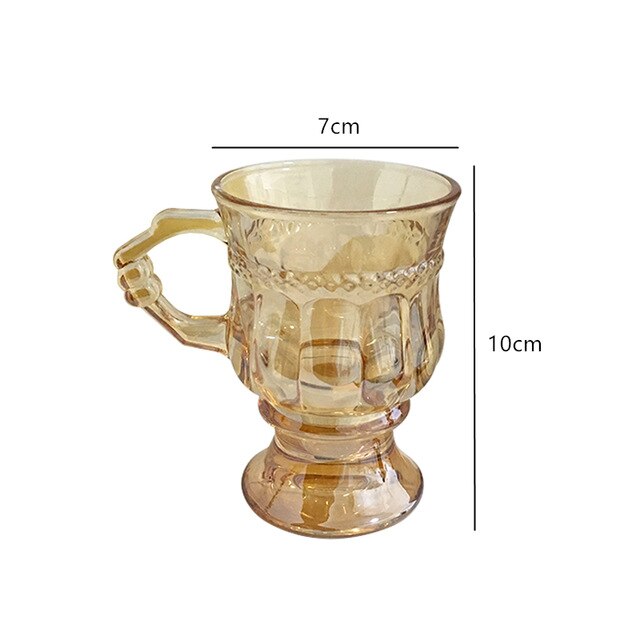 Heavy Beer Glasses with Handle Glass Steins Traditional Beer Mug Glasses Coffee Tea veryday Drinking Glasses Cocktail: Default Title