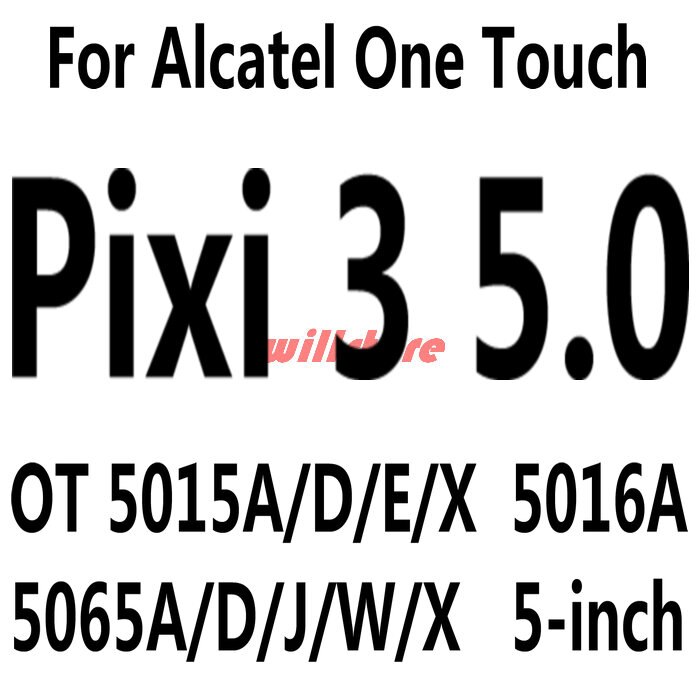 Temperato di Vetro Dello Schermo Della Pellicola Della Protezione per Alcatel One Touch Pop C3 C7 C9/Idol 3 4 4S 4.7 5.5 /Pixi 3 4 3.5 4 5 5.0 5.5 6 6.0: For alcatel Pixi 3 5