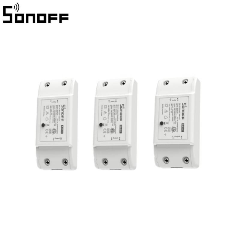 SONOFF Basic R2 10A WiFi DIY Smart Switch Remote Controller Smart Home Light ON/OFF Module Work With EWeLink Alexa Google Home: 3 pcs