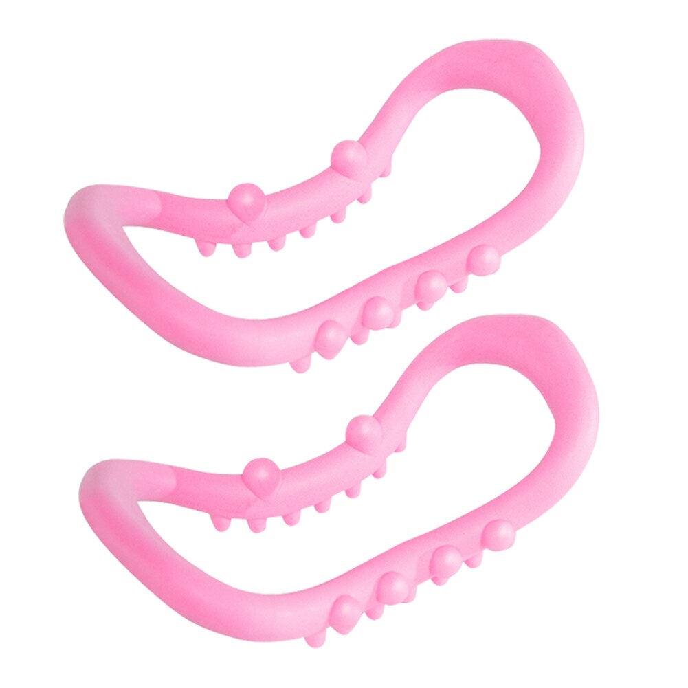 2 stuks magische yoga ring gym pilates trainingsring voor rug schouder been arm en verbetering van de houding voor thuis workouts voor gym tools: Roze
