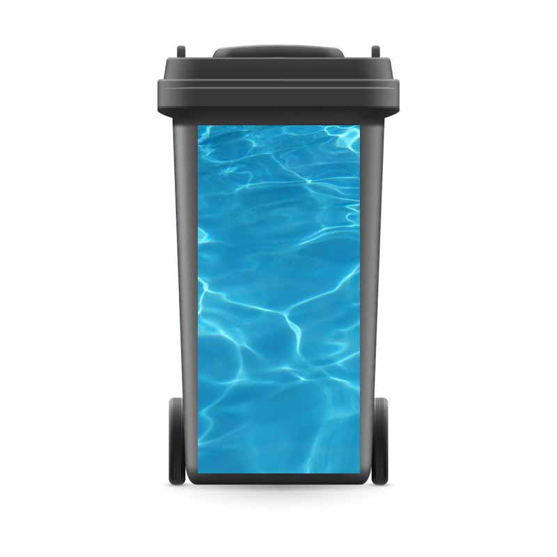 DIY Rubbish Bin Sticker Blue Water Renew Wall Mural Wall Print Decal Garden Removable Peel and Stick Kitchen Accessories