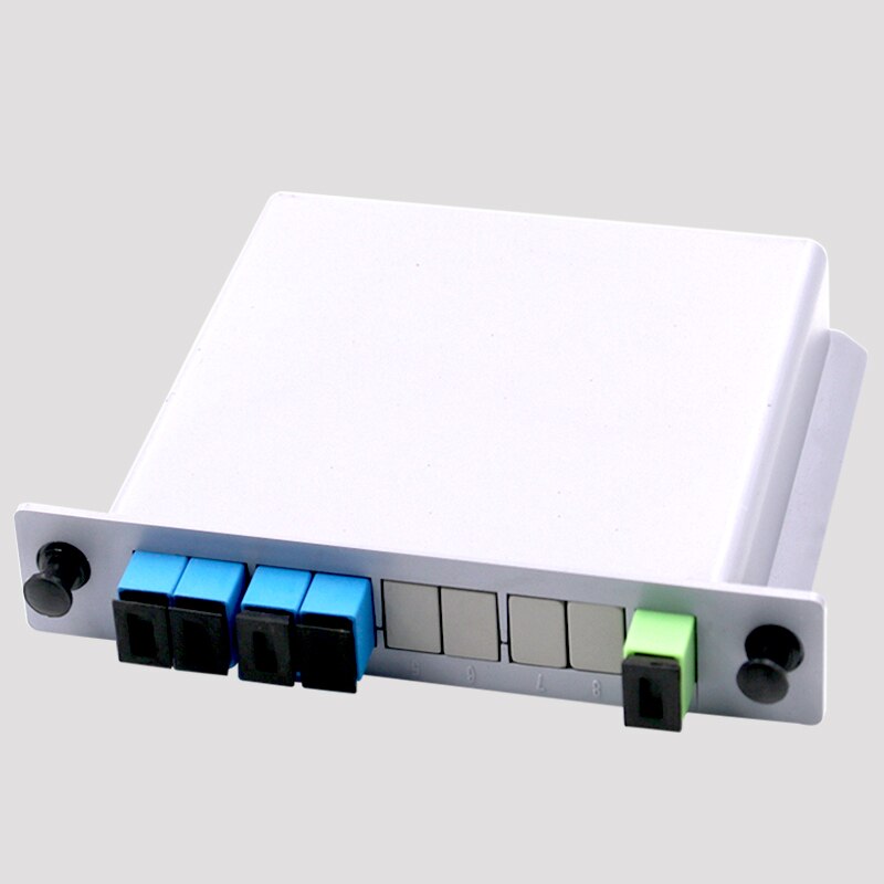 1:4 glasvezel plc-splitter sc/upc 1 x 4 lgx-box cassettekaart-invoegmodule plc-splitter