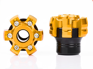 Deslizadores universales de marco de rueda de motocicleta, Protector contra caídas, copas de horquilla delantera a prueba de explosiones, accesorios de seguridad para motocicleta: YELLOW