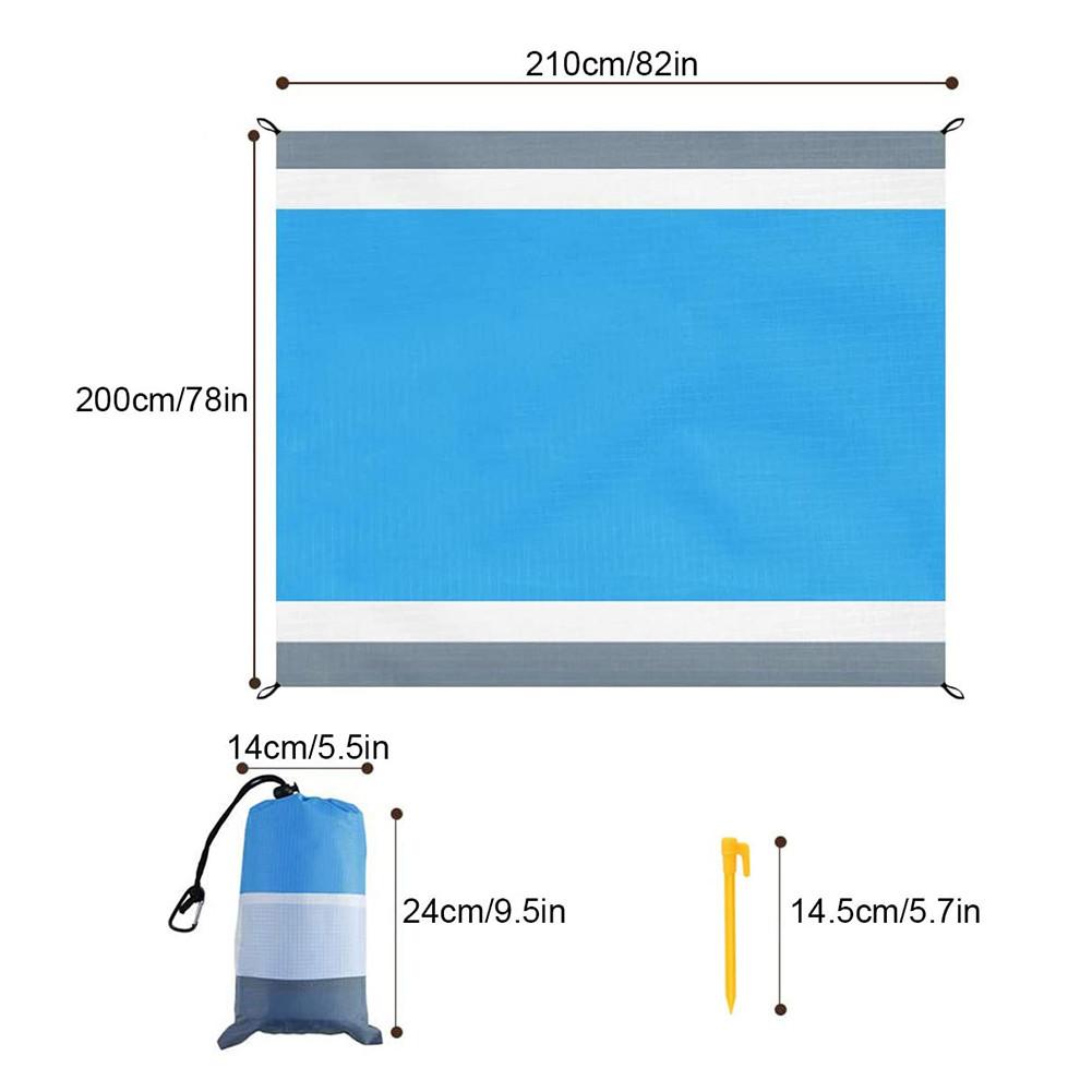 Tappetino da spiaggia Sandfree grande 79x83 pollici coperta da spiaggia impermeabile a prova di sabbia coperta ad asciugatura rapida per escursioni in campeggio