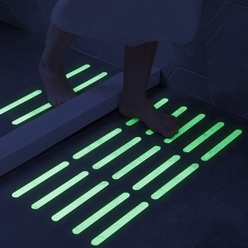 Self Adhesive Bath Mat Grip Stickers Luminous Glow In The Dark Anti Slip Shower Strips Pad Floor Safety Tape Bathroom Step