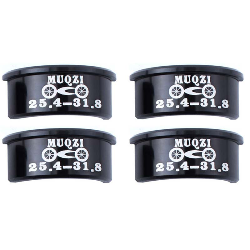 4 stuks fietsstuur conversiebladen 25.4 to 31.8 mm installatie opening afstelling transformator mtb racefiets fixed gear