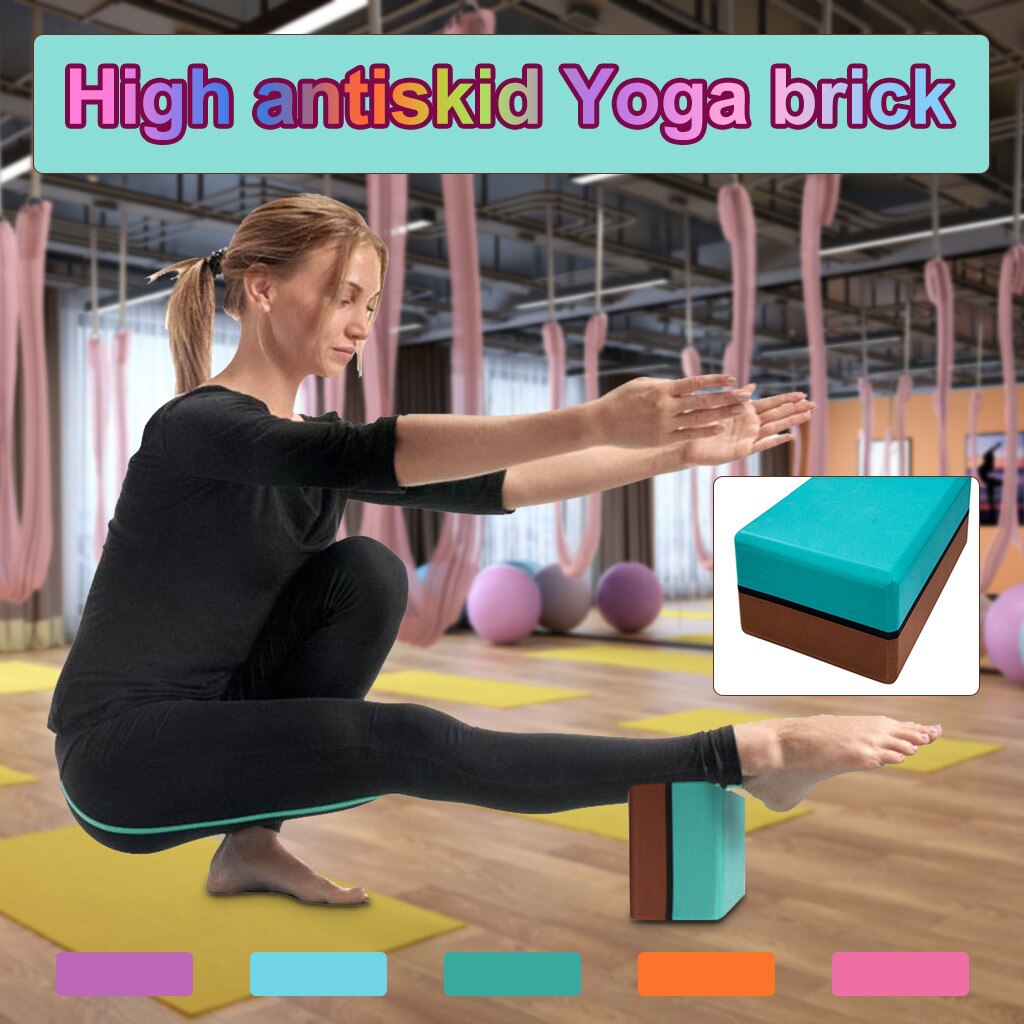 2pc Gym Blocks Foam Brick Training Exercise Fitness Set Tool Yoga Bolster Pillow Cushion Stretching Body Shaping Health Training