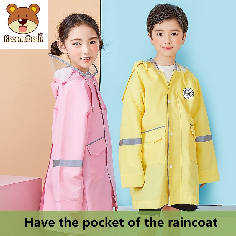 Height 90-170 cm waterproof raincoat for children kids baby rain coat boys girls middle school students rain poncho jacket