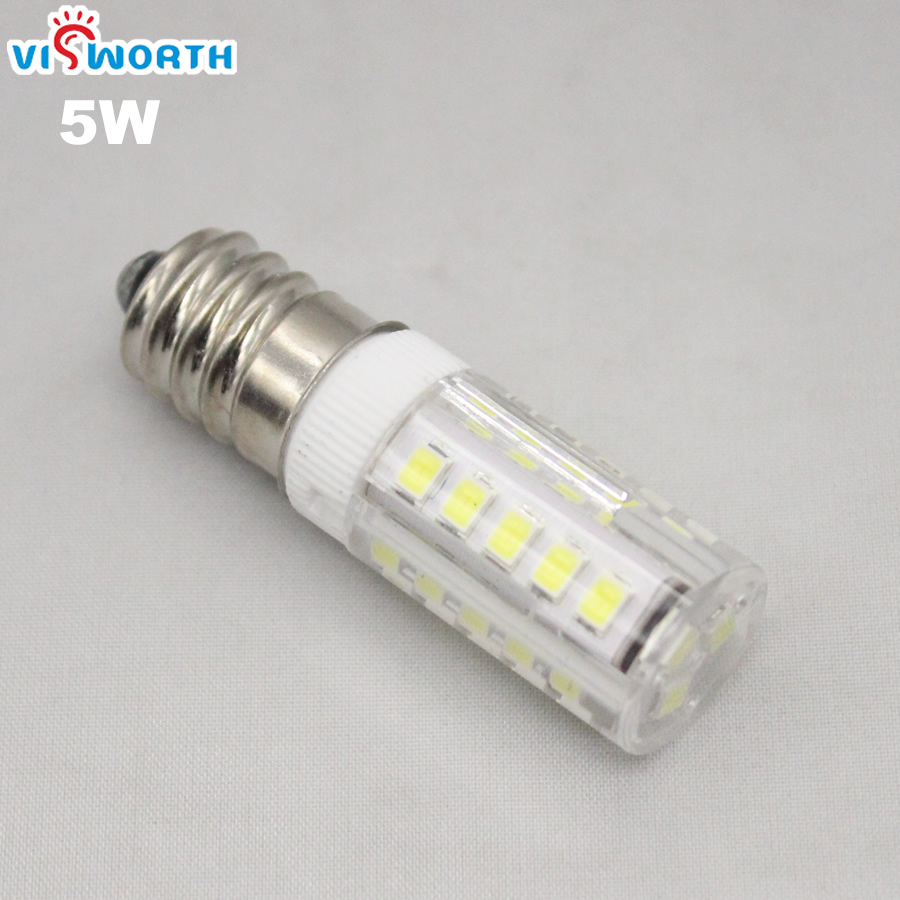 Bombilla Led de mazorca de maíz, foco E14 de 5W y 7W, SMD2835, Mini lámpara de araña de cristal transparente, luz colgante para refrigerador