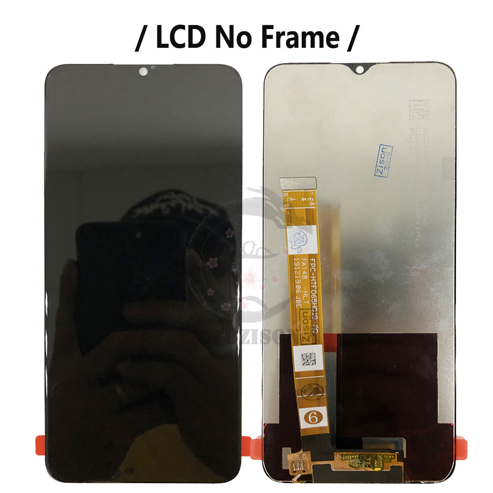 Realme 5 LCD Display Ersatz - 6.5" IPS Bildschirm mit Rahmen - Touch Digitizer Einheit: Kein rahmen, schwarz