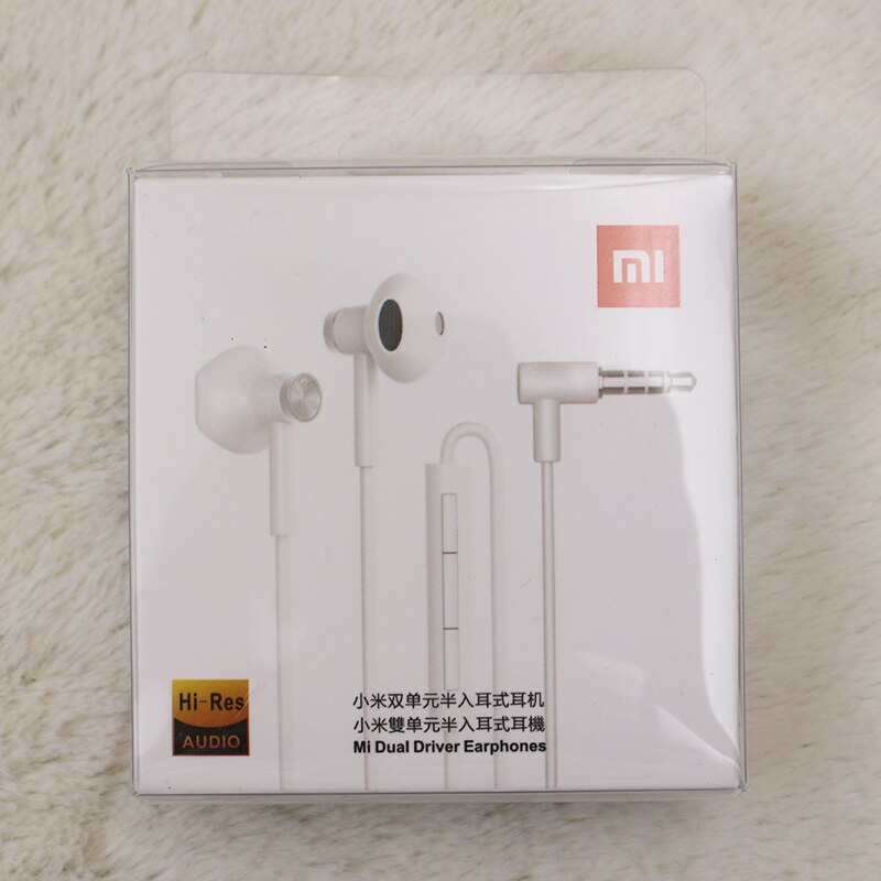 Originele Xiaomi 3.5Mm In-Ear Wired Hoofdtelefoon Bass Stereo Oordopjes Muziek Headset Met Microfoon Voor Mi 10T pro 9 8 Poco X3 X2: White